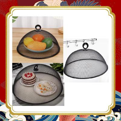 Metal Mesh Food Cover Plate Serving Cover Reusable Durable Dish Cover Net Food Lid Multipurpose for Home Kitchen Accessories