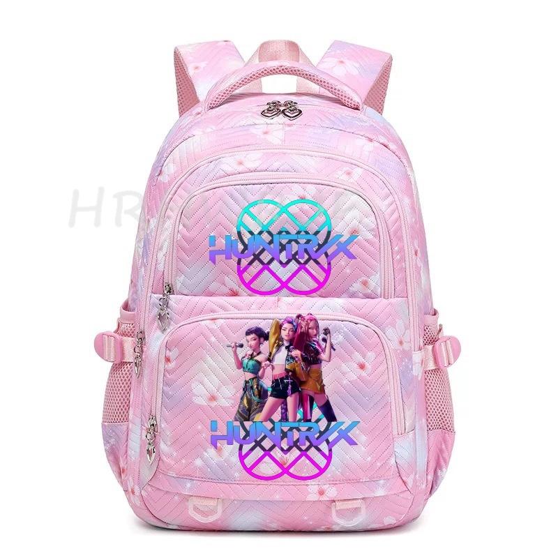 K-pop Backpack Teens Girls Capacity Schoolbag Flowers Printe Laptop School Backpack Travel Rucksack YK2 Mochila