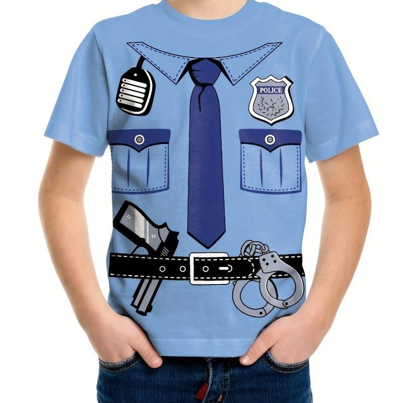 Vtipné Kreslené Doktor 3D Tisk Chlapecké Kreativní Tričko Ležérní Lehké Tričko s Krátkým Rukávem Topy Chlapecké Oblečení na Léto