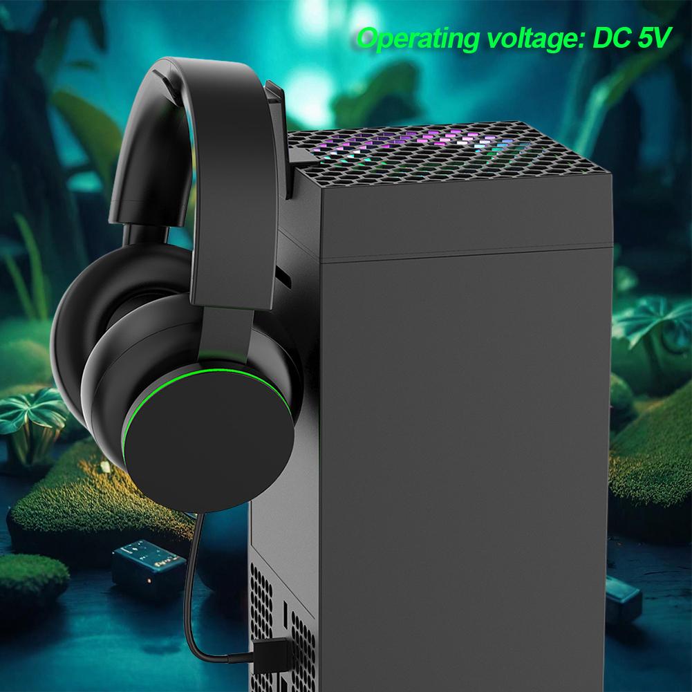 RGB-Lüfter mit 3 Geschwindigkeitsstufen, einstellbarer Lüfterkopf, USB-Anschluss, temperaturgesteuertes Kühlsystem für Xbox Series X
