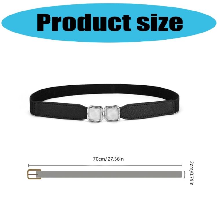 Multiuse Simple Elastic Waist Belt For Women Metal Hook Buckle Waistband For Everyday Wear Casual Outfit All Matching