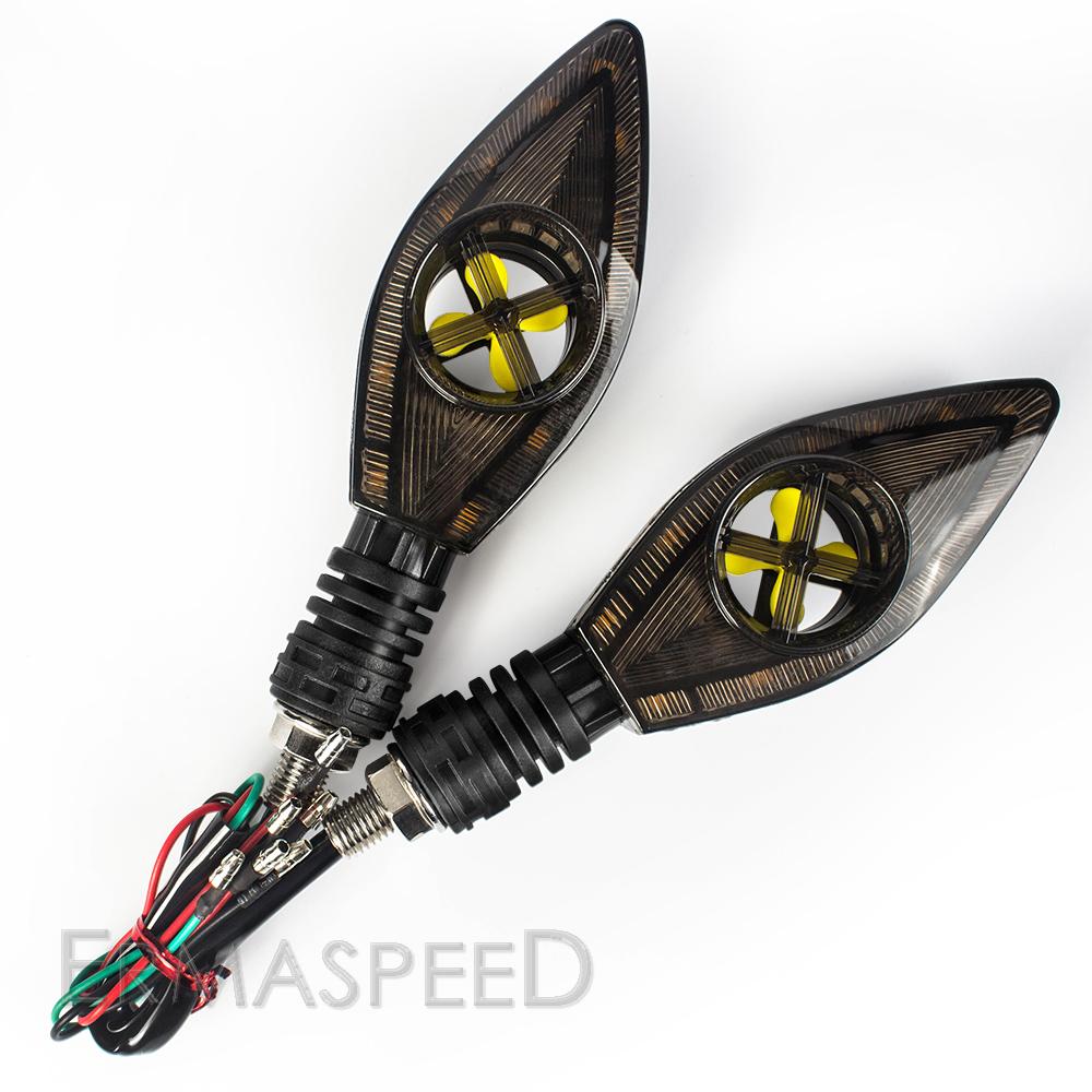 1 Pair Sequential Amber Motorcycle LED Turn Signal Lights Indicators DRL Stop Brake Light For Motorcycle E-bike Scooter