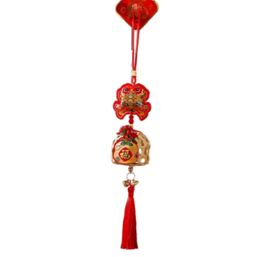 Creative Spring Festival Decoration Pendant Reusable New Year Ornaments Red Lantern String  Home