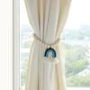 2 pcs Magnetic Wooden Bead Curtain Tiebacks Minimalist Rainbow Tassel for Bedroom Living Room Patio