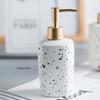 Keramik Tragbare Seifenspender Handwaschflasche Terrazzo-Muster Lotionflasche Seifenflasche Badezimmer-Seifenspender