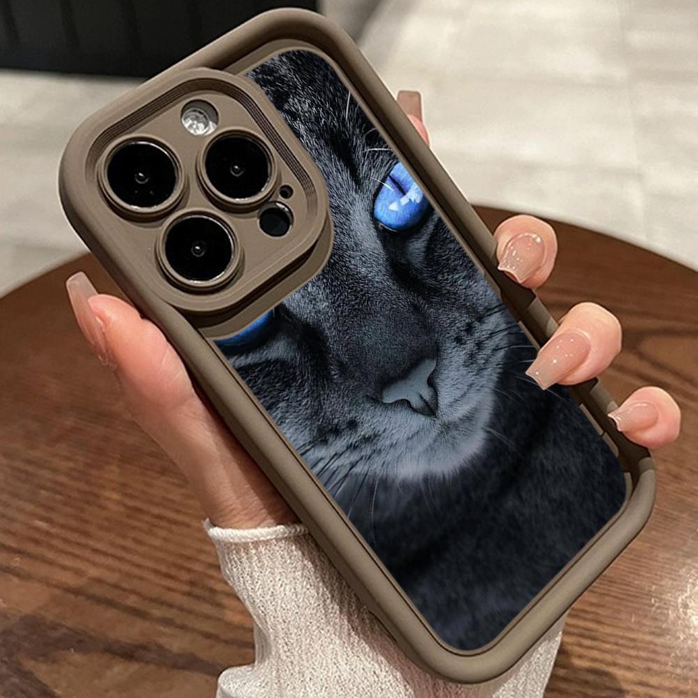 LZ3 Black Cat Green Eyes Silicone Phone Case for Xiaomi 11 Lite 5G 14T Redmi 14C 13C A3 Note 12 11 9 10 13 Pro Plus Shockproof Back Cover