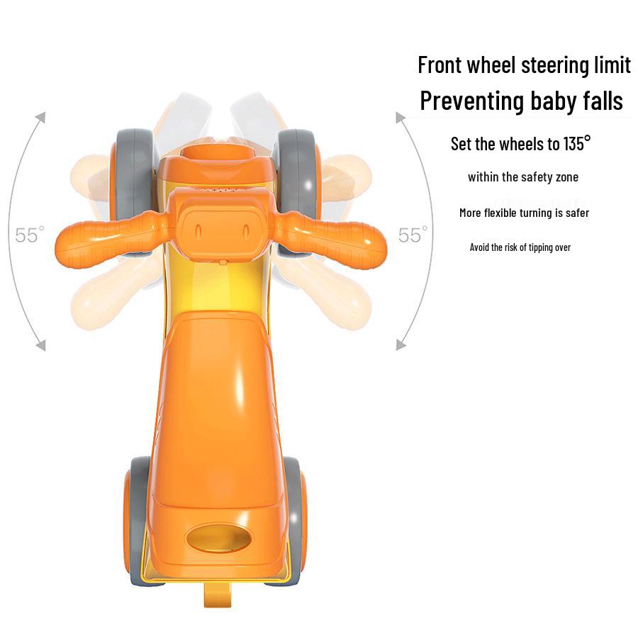 Children's Walker: No-Pedal Baby Balance Bike with Lights & Music