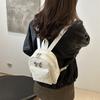 Korean Version Bow Double Shoulder Small Bag Women 2025 New Trendy Fashion Backpack Cute Portable Shoulder Bag Schoolbag
