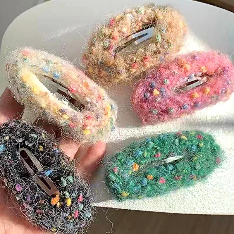 Filato di mohair morbido e confortevole, 50 g/rotolo, filo arcobaleno multicolore per maglione, sciarpa, fai da te, gomitolo di lana all'uncinetto, pois colorati