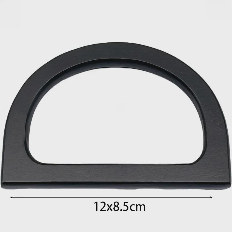 "Handmade Wooden Bamboo Round D-Shaped Bag Handle Gift Box"
