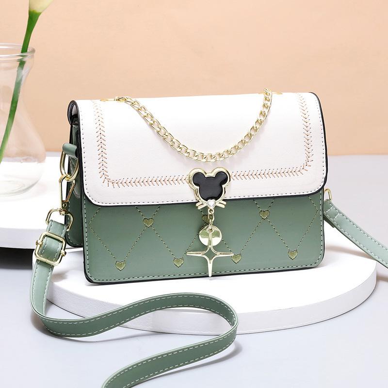 

Bags New 2025 Chain Messenger Bag Spring and Summer Embroidery Thread Bag Women s Light Luxury Mini Bag Genuine Leather Women s Bag Small Square Bag