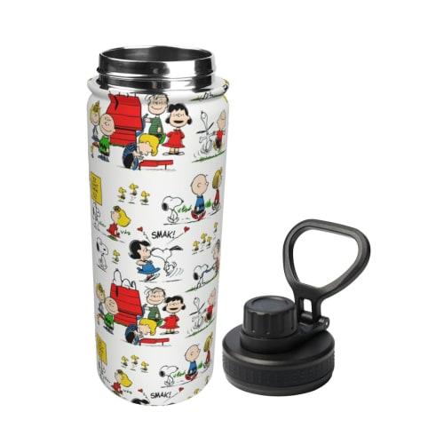 

Folitobuy Snoopy Water Bottle, 530ml Large Capacity, Vacuum Insulated, Insulated, Hot & Cold, Sports Bottle, Direct Drinking, Screw-on, Double-Walled,