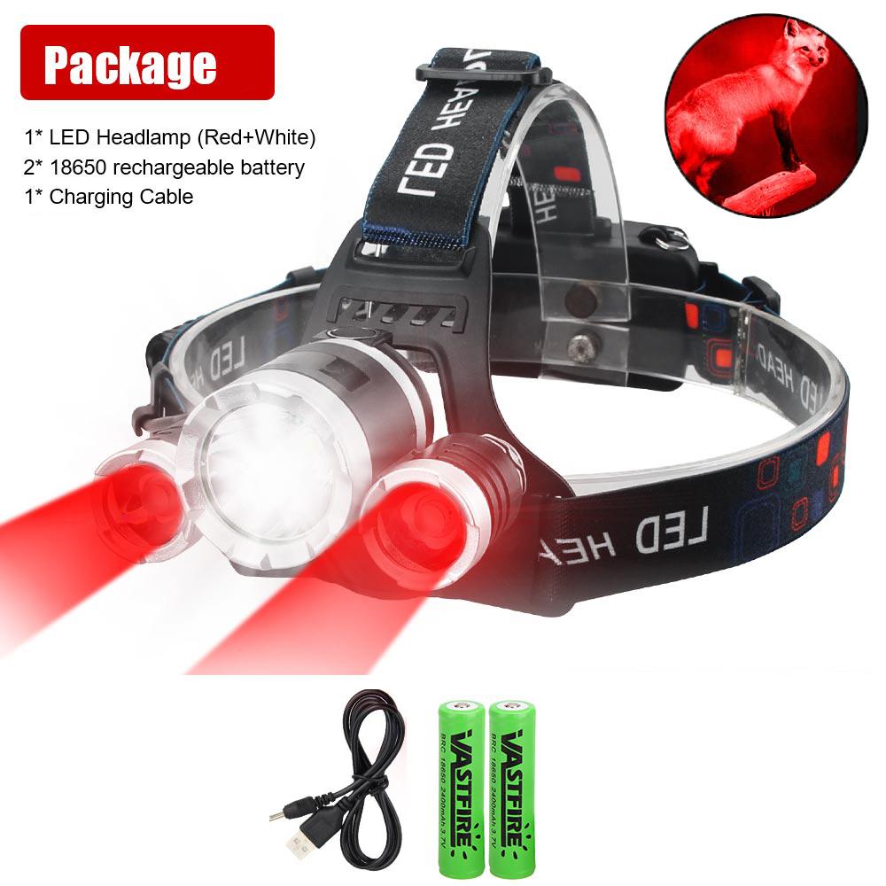 395nm UV Headlight Scorpion Catcher Red/Green Head Torch 4-Mode Waterproof Flash Head Lamp for Outdoor Camping Hunting Fishing