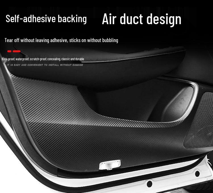 18-20 Infiniti QX50 Wnętrze Naklejka z włókna węglowego odporna na zarysowania na drzwi