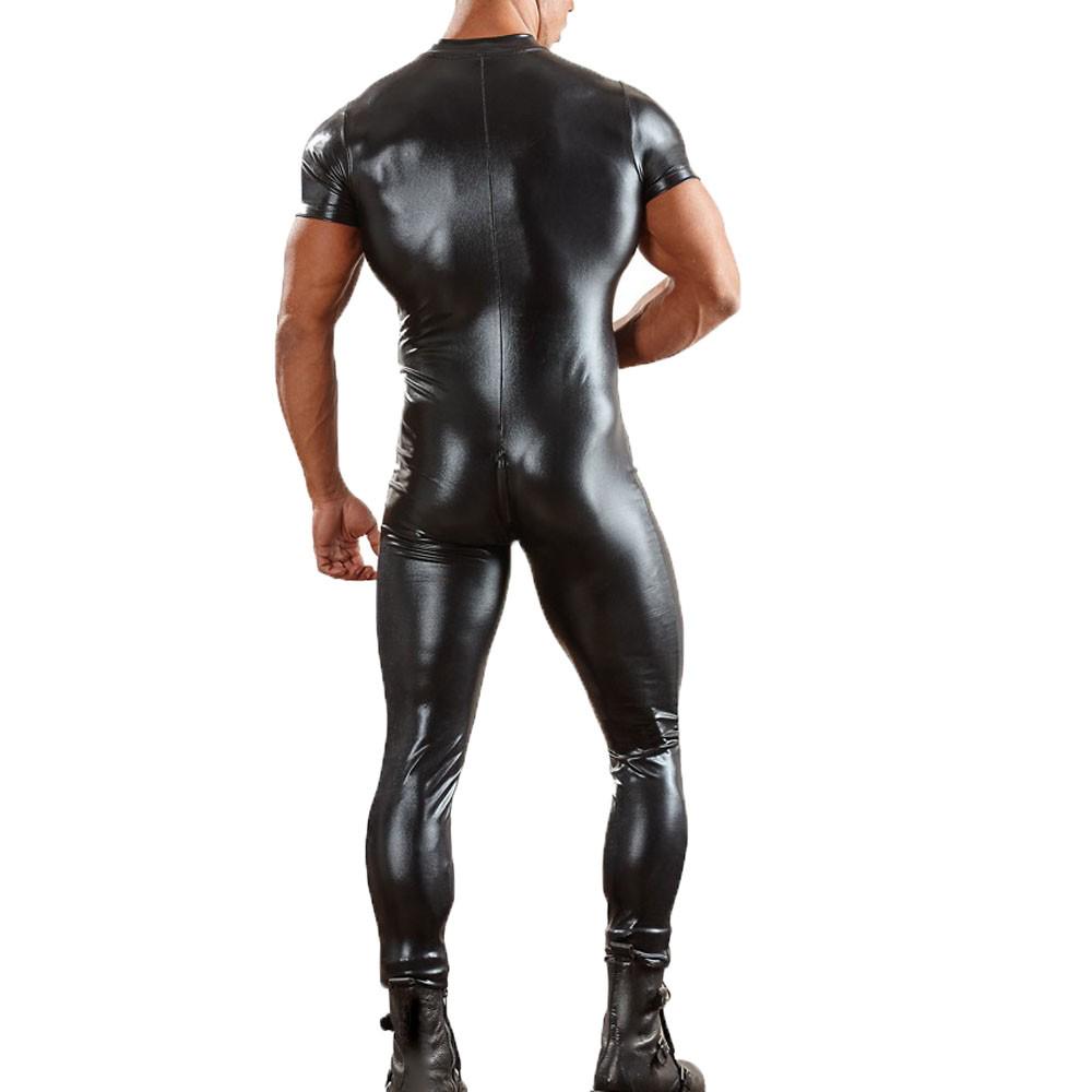 Sexy Mens Seductive Zipper Siamese Lingerie Bodysuit Underpants Sleepwear