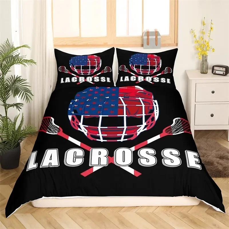 Ice Hockey Duvet Cover Hockey Comfortable Duvet Quilt Cover Pillowcase Bedding Set Children Bedroom Decoration Home Textile