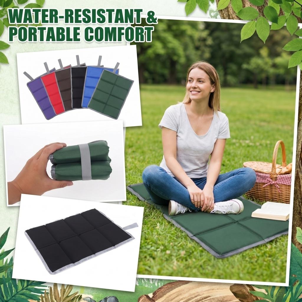 Foldable Waterproof Picnic Mat Portable Outdoor Moisture Resistant Camping Blanket with Insulated Padding for Ground Protection and Comfort