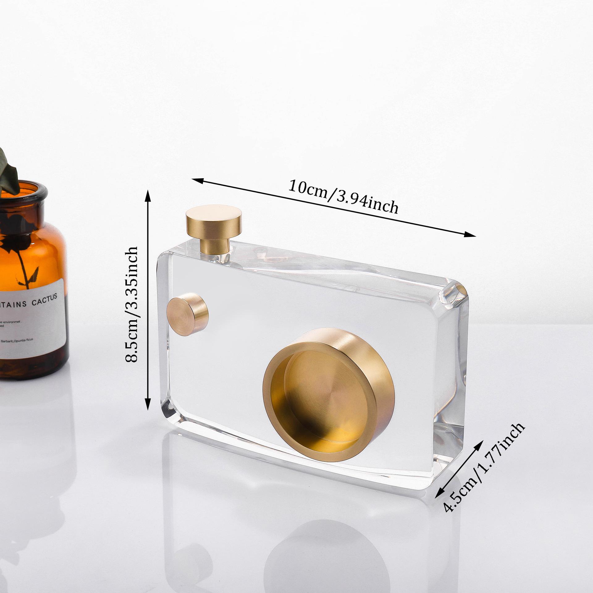 

Modern Luxury Simple Crystal Camera Ornaments Retro Simple European Decorations Ornaments Living Room Fashion Decoration