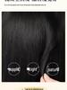 Women's Fluffy White Hair Topper - Natural, High Volume, Traceless Real Hair Bangs Patch for Full-Looking Hair.