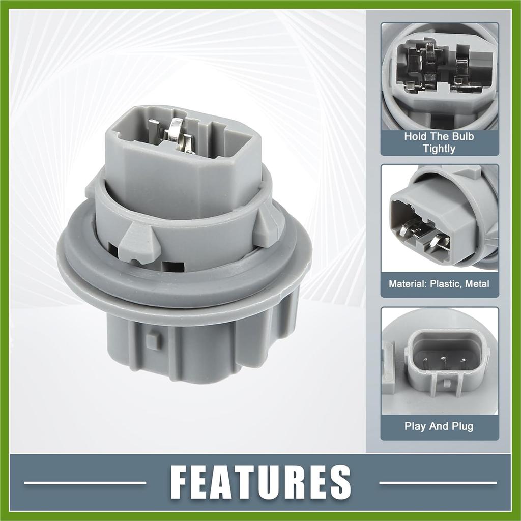 Turn Signal Pointer Light Bulb Socket 33302S5AA01 for Acura RDX 2007-2015 Plastic Gray (Set of 2) Replace Parts Vehicle Components