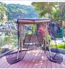 Patented Mosquito Net Outdoor Rocking Chair with Shade - Modern American Design for Garden & Balcony
