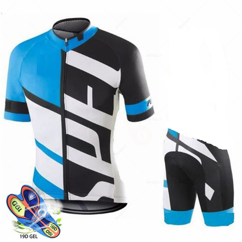 New 2023 Men Short Sleeve Jersey Set Ropa Ciclismo Hombre Summer Cycling Clothing Triathlon Bib Shorts Suit Bike Uniform Maillot