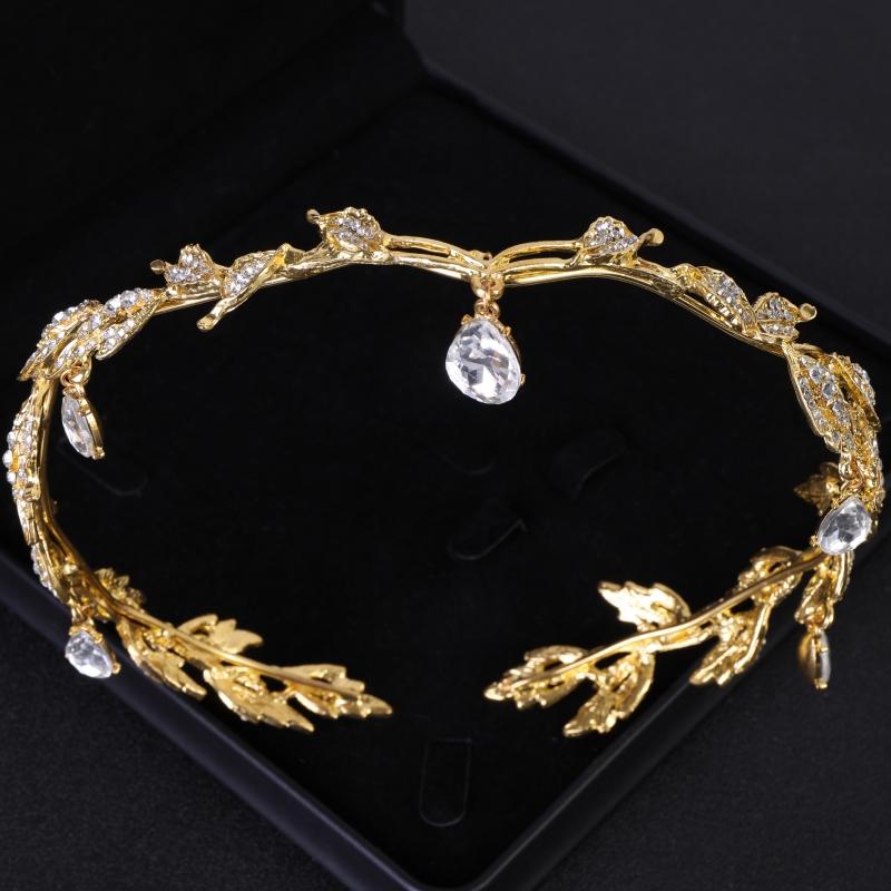 Gold Crystal Tiaras and Crowns Headband Rhinestone Prom Diadem Crown Bridal Wedding Hair Accessories Jewelry Crown Tiara Gift