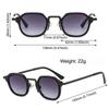 UV4 Protection Small Square Sunglasses Retro Metal Frame  Driving Sun Glasses Punk Shades for Women