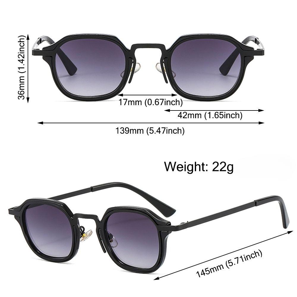 UV4 Protection Small Square Sunglasses Retro Metal Frame  Driving Sun Glasses Punk Shades for Women