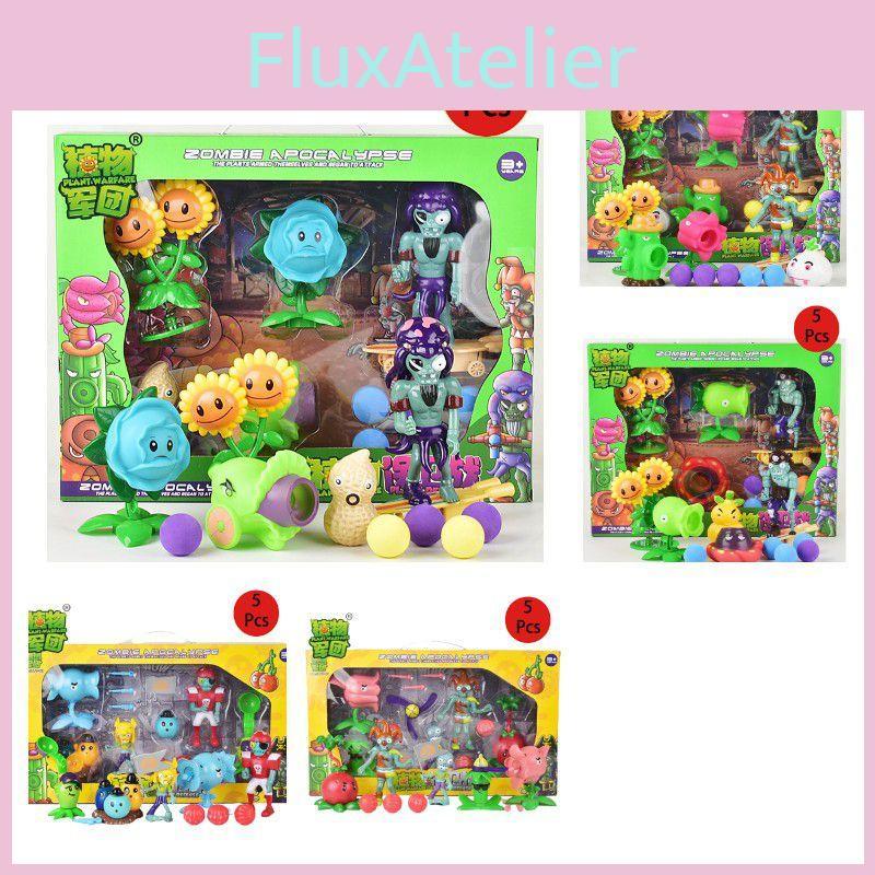 Plants Vs Zombie Peashooter Action Figure Dolls Set High Quality Kids Present