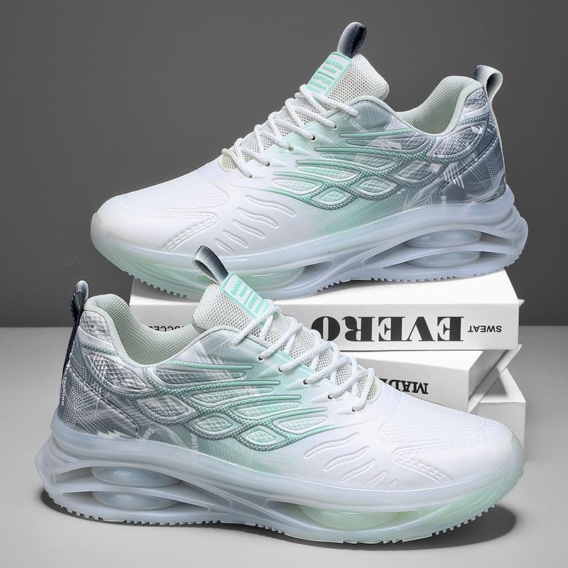 Men's Shoes Summer Breathable New Youth Sports Leisure Running Heightening Air Cushion Shock Absorption Mesh Dad Shoes
