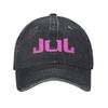 Classic Rapper Singer Jul Sign Baseball Cap Unisex Distressed Denim Washed Snapback Hat  Outdoor Gift Caps Hat