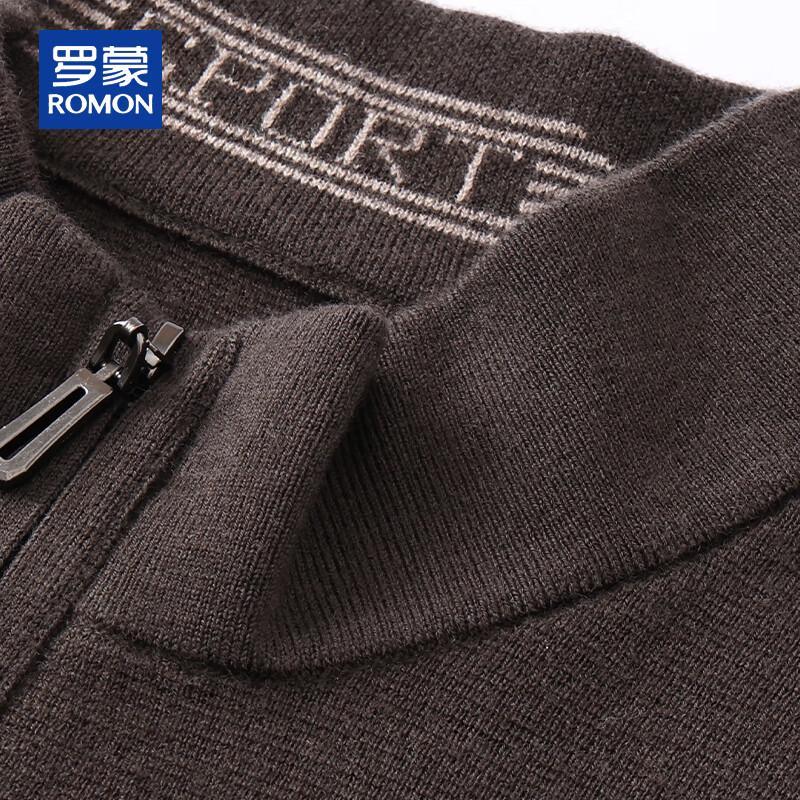 Romon Men's 100% Pure Wool Half-Zip Sweater