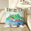 Character PPdohk Cushion Cover Pillow Case Antidustmite Pillowcase Silky Short Plush Sofa Cushion Cover hot