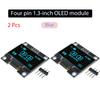 1-5PCS 1.3" IIC Digital OLED Display Module Serial 128x64 SSH1106 White Blue LCD LED Screen Board I2C Communicate for Arduino