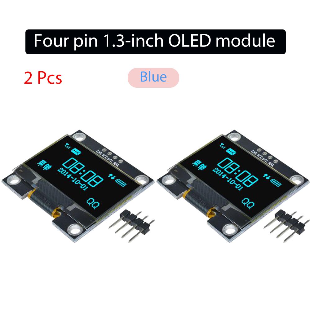 1-5PCS 1.3" IIC Digital OLED Display Module Serial 128x64 SSH1106 White Blue LCD LED Screen Board I2C Communicate for Arduino