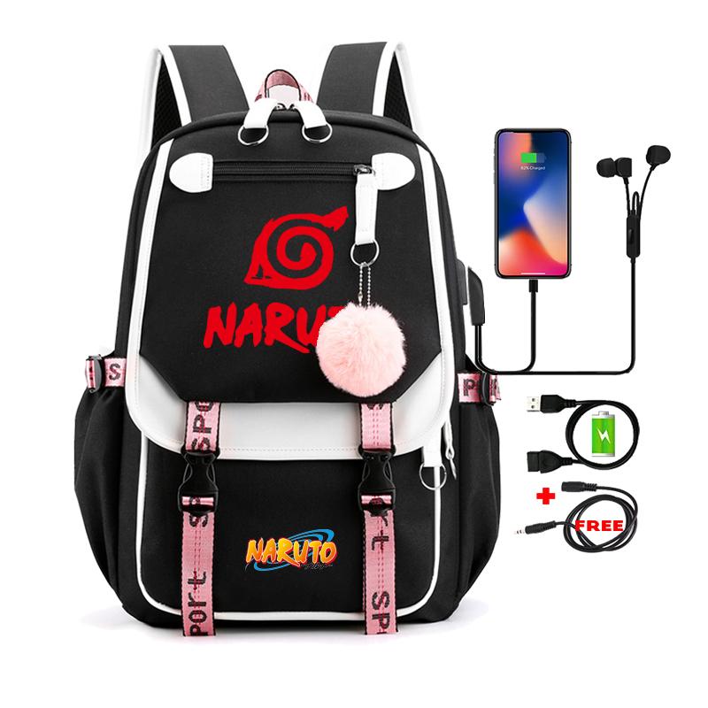 Anime Backpack for Teen Student Schoolbag Men Women Leisure Usb Travel Bag Boy Girl Back To School Backpack Rucksack
