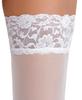 Cottelli LEGWEAR - White Classic Stockings with Beautiful Lace 4