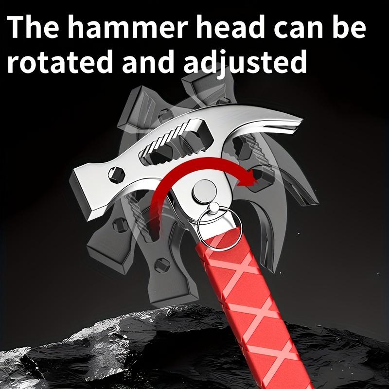 Multi Functional Sheep'S Horn Hammer with Wrench Function - Magnetic Woodworking Hammer, Polished High Carbon Steel, No Assembly Required