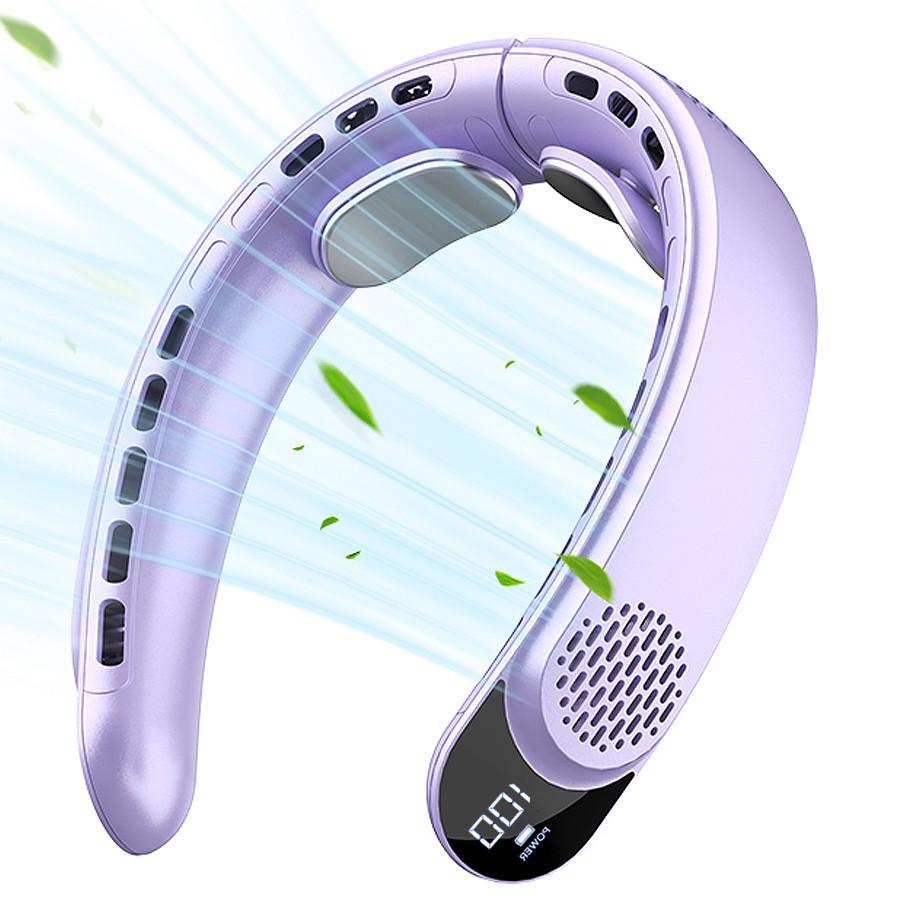 

Новый четырехъядерный USB вентилятор для шеи, турбинный безлопастной дизайн, простое управление, 4000 мАч, цифровой дисплей для уличного портативного вентилятора, летний подарок