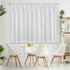 Curtain with a Fine Rain Texture, Short On a Tape, Horizontal Pattern, 300x150 Cm, White Rebecca