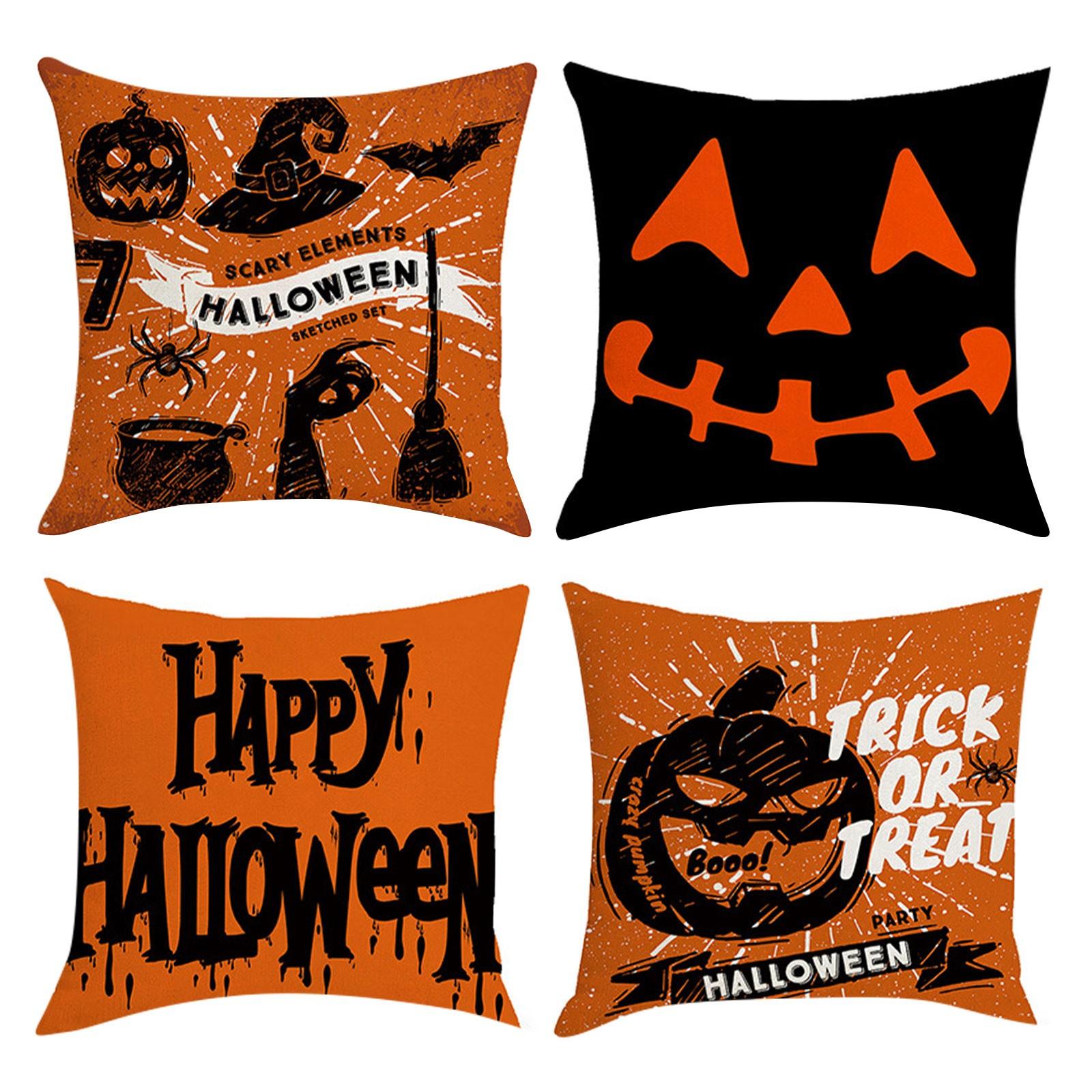 18x18 осенние наволочки, декоративные наволочки на Хэллоуин, кленовые автомобильные льняные наволочки для домашнего декора дивана, 4 шт. One Size