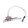 Dual USB 2.0 Rear Baffle with PCI Desktop Motherboard Expansion Cable