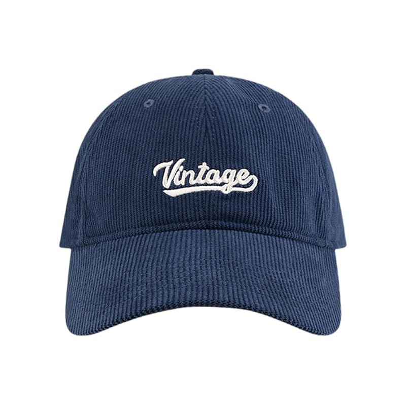 

[Karsaer] corduroy cap ladies autumn/winter men s Plain color simple Fashionable cotton hat baseball cap adjustable 100% cotton UV protection sunshade