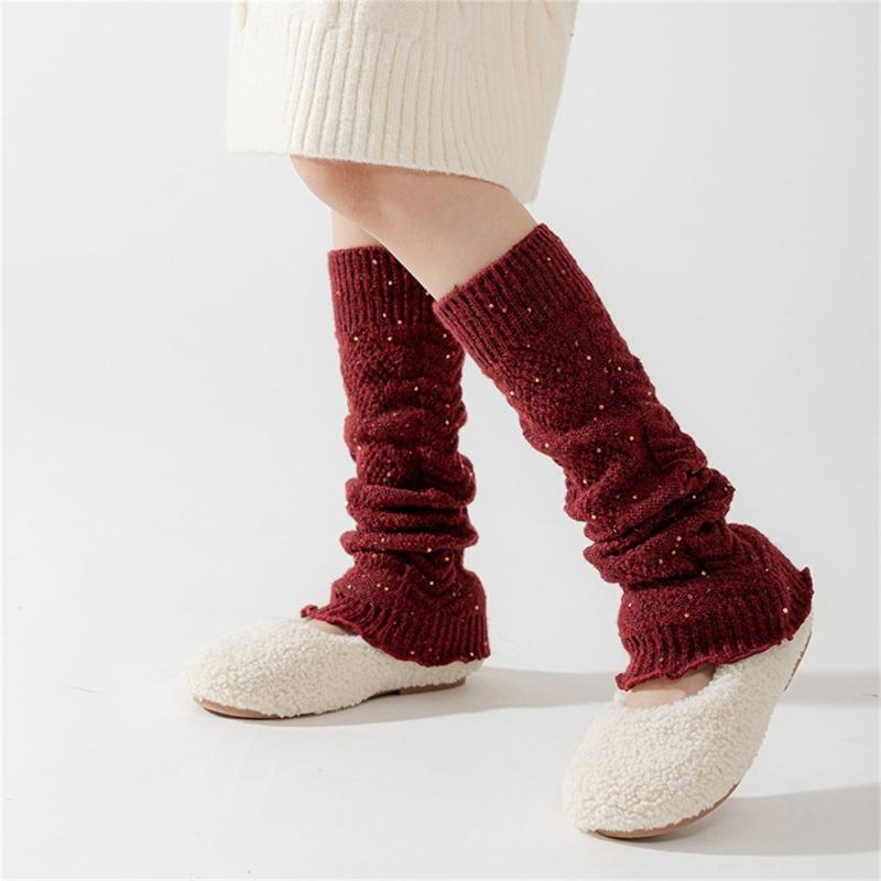 Kids Glittering Ankle Socks Reusable Heat Leggings Breathable Textured Fabric Play date Outfit Essential Easy Care