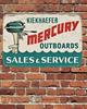 Outboards Sales  Service Sign Aluminum Metal 8x12 Retro Aged Rusticaluminum