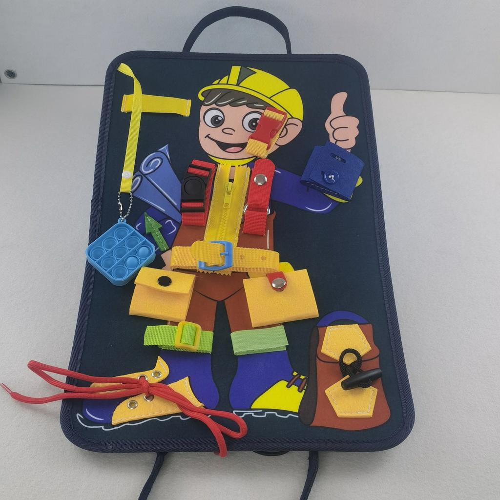 Children's Dressing Buckle Practice Felt Portable Learning Board Educational Toys