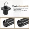 8Pcs Roller Shade End Cap Cover, Sunshades End Cap with Steel Pull Rings, Roller Up Blinds Universal Replacement for Outdoor Indoor Roller Shutter