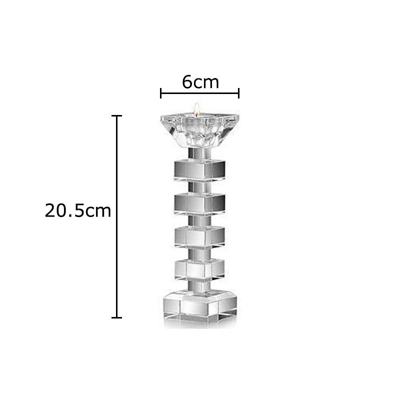 Minimalism Transparent Crystal Candle Holder Candlestick Desk Decoration Wax Melt Burner Aroma Diffuser Home Aroma Container