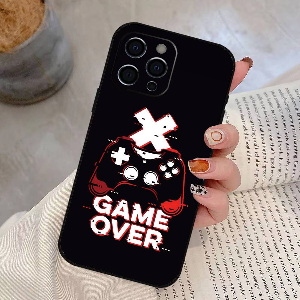 

Game Controller Graphic-s Phone Case For iPhone 17, 16,15,14,13,12,11 Plus,Pro Max, Others Soft Black Cover iPhone16ProMax